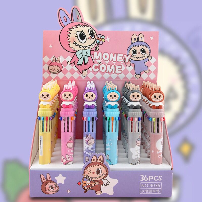Pack de 36 stylos multicolores Labubu – Stylo kawaii pour école & loisirs