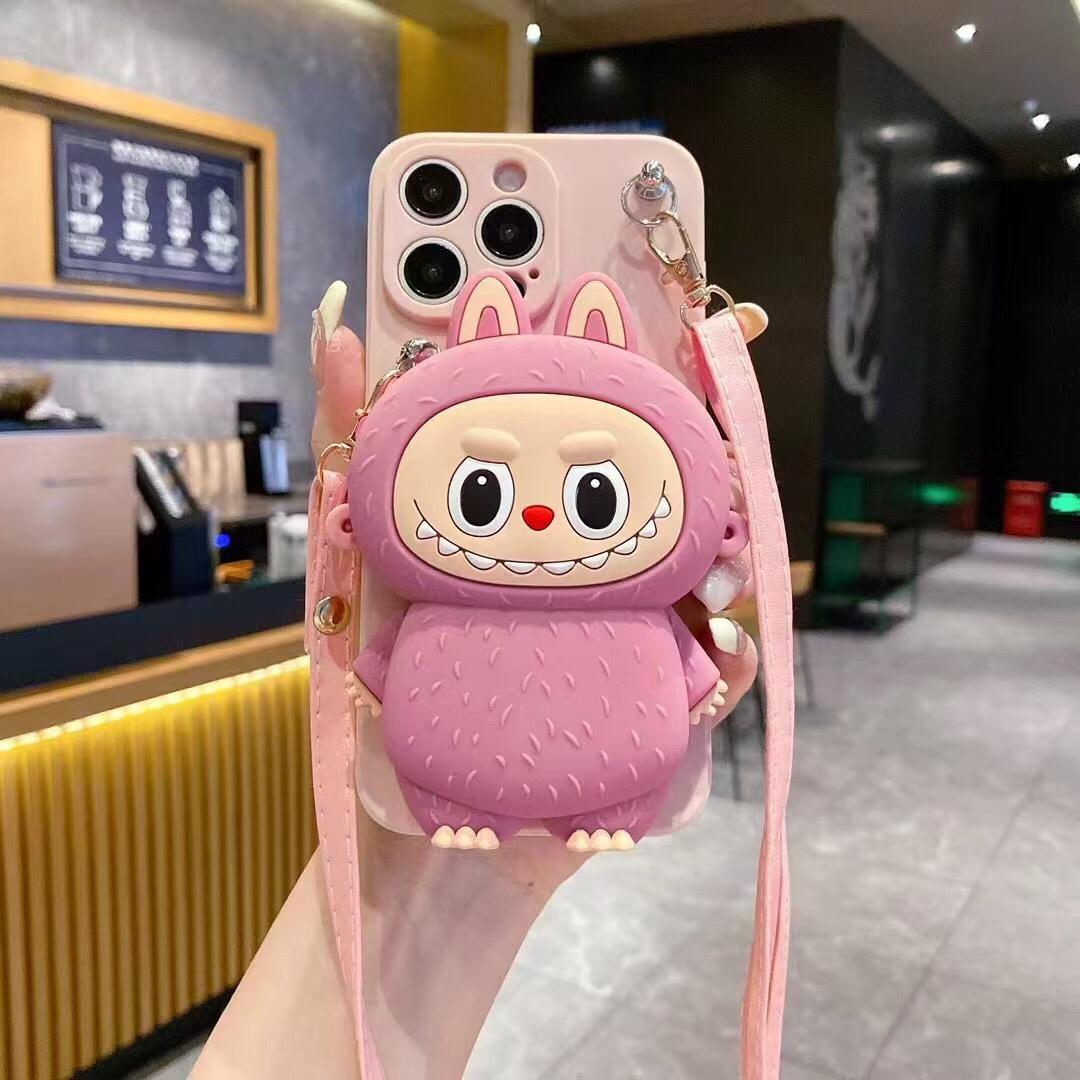 Coque de téléphone Labubu avec porte-monnaie intégré – Protection & style kawaii