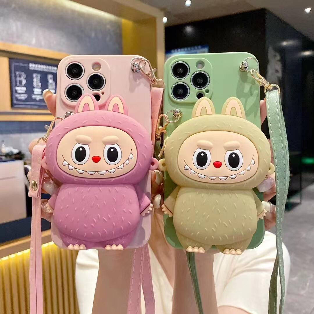 Coque de téléphone Labubu avec porte-monnaie intégré – Protection & style kawaii