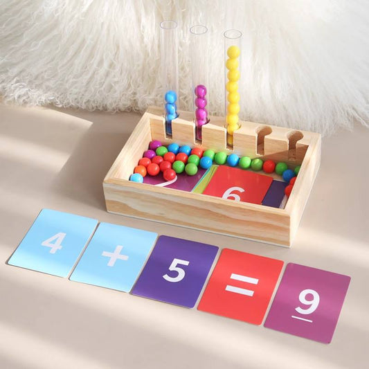 Jeu de calcul Montessori avec perles
